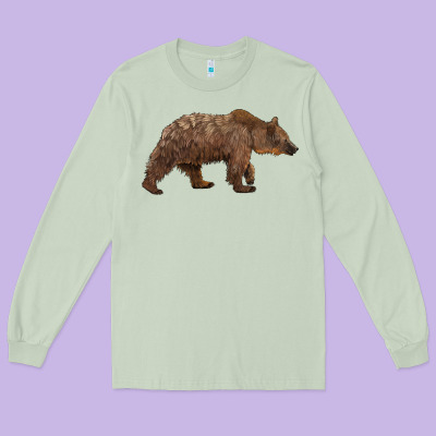 Bear Long Sleeve Tee Designed By Barkaloodesign