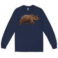 Navy bear Long Sleeve Tee - BarkalooDesign