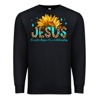Black jesus it s not religion it s a relationship Premium Sweatshirt - Zillion Design Studio