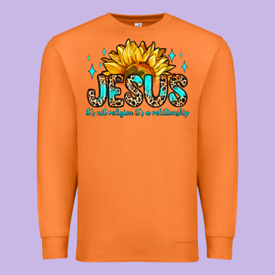 Jesus It S Not Religion It S A Relationship Premium Sweatshirt Designed By Zillion Design Studio