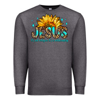 Charcoal Heather jesus it s not religion it s a relationship Premium Sweatshirt - Zillion Design Studio