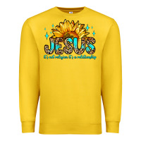 Lemon jesus it s not religion it s a relationship Premium Sweatshirt - Zillion Design Studio