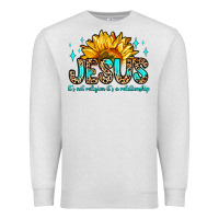 Oatmeal Heather jesus it s not religion it s a relationship Premium Sweatshirt - Zillion Design Studio