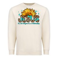 Sandshell jesus it s not religion it s a relationship Premium Sweatshirt - Zillion Design Studio