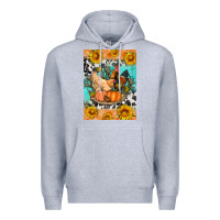 Heather Grey fall coop animals Premium Hoodie - Artiststas
