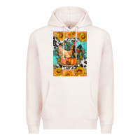 Pale Pink fall coop animals Premium Hoodie - Artiststas