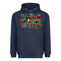 Navy western background Heavyweight Hoodie - RanaPortraitStore