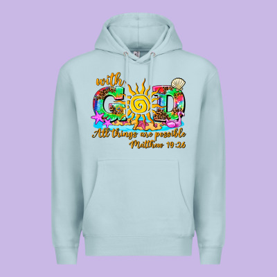 With God All Things Are Possible Summer Premium Hoodie Designed By Adodesignshop