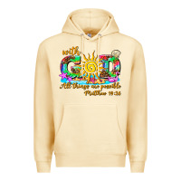 Pina Colada with god all things are possible summer Premium Hoodie - AdoDesignShop