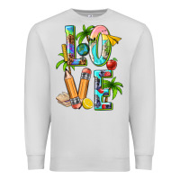 Dove Grey summer love teacher Premium Sweatshirt - texasbilliewilder