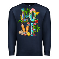 Navy summer love teacher Premium Sweatshirt - texasbilliewilder