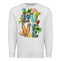 Oatmeal Heather summer love teacher Premium Sweatshirt - texasbilliewilder