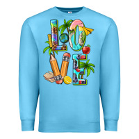 Ocean Blue summer love teacher Premium Sweatshirt - texasbilliewilder