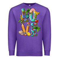 Purple summer love teacher Premium Sweatshirt - texasbilliewilder