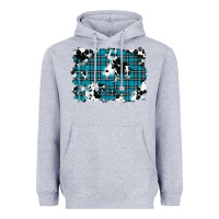 Heather Grey winter plaid cowhide pattern background Heavyweight Hoodie - RanaPortraitStore