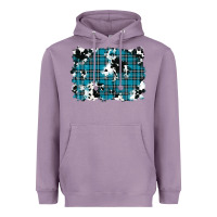 Lavender winter plaid cowhide pattern background Heavyweight Hoodie - RanaPortraitStore