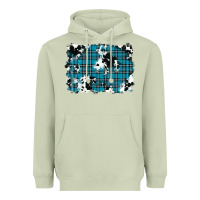 Matcha winter plaid cowhide pattern background Heavyweight Hoodie - RanaPortraitStore
