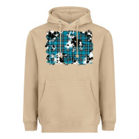 Winter Plaid Cowhide Pattern Background Heavyweight Hoodie | Teevron