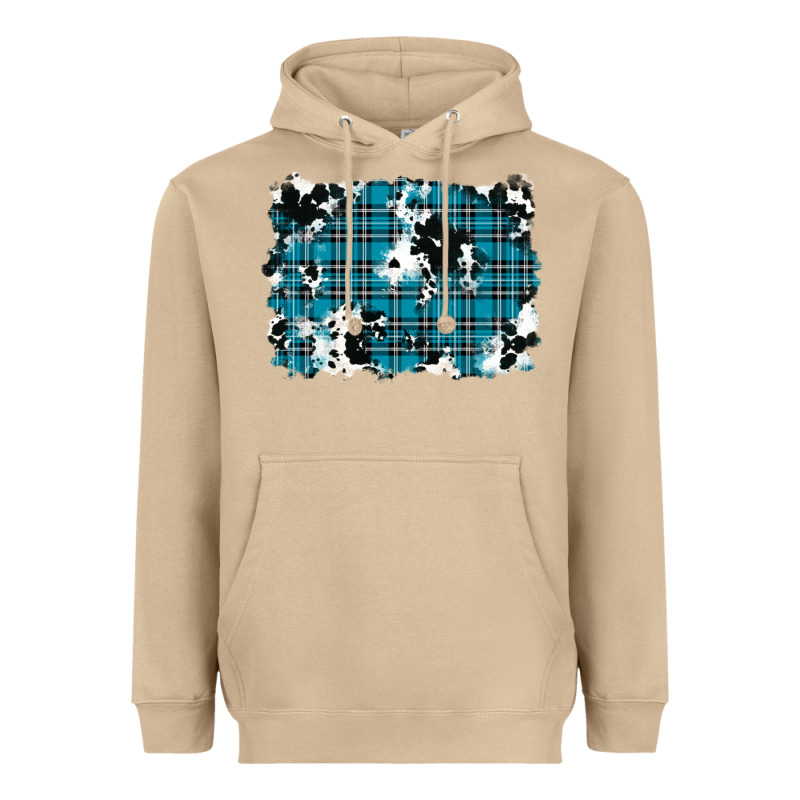 Winter Plaid Cowhide Pattern Background Heavyweight Hoodie by RanaPortraitStore | Teevron