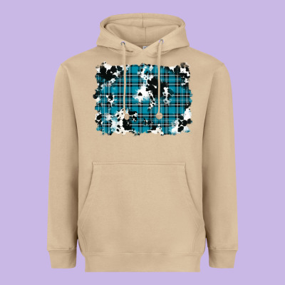 Heavyweight Hoodie winter plaid cowhide pattern background
