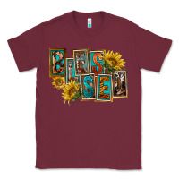 Burgundy Western Blessed Classic Tee - FaDigitalArtStudio