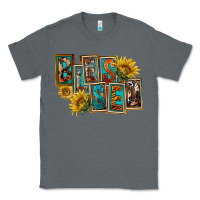 Charcoal Heather Western Blessed Classic Tee - FaDigitalArtStudio
