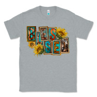 Heather Grey Western Blessed Classic Tee - FaDigitalArtStudio