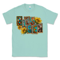 Seafoam Western Blessed Classic Tee - FaDigitalArtStudio