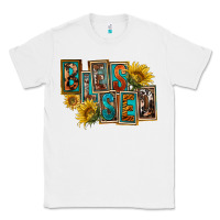 White Western Blessed Classic Tee - FaDigitalArtStudio