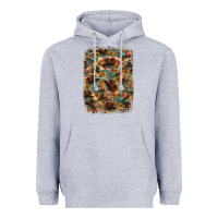 Heather Grey western  background Heavyweight Hoodie - RanaPortraitStore