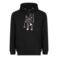 Black American akita Heavyweight Hoodie - RanaPortraitStore