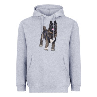 Heather Grey American akita Heavyweight Hoodie - RanaPortraitStore