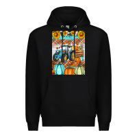Black fall farm tractor air freshener Premium Hoodie - Artiststas
