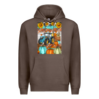 Coffee fall farm tractor air freshener Premium Hoodie - Artiststas