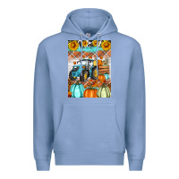 Colony Blue fall farm tractor air freshener Premium Hoodie - Artiststas