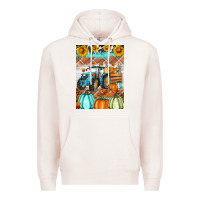 Pale Pink fall farm tractor air freshener Premium Hoodie - Artiststas