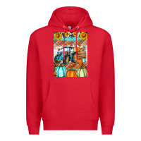 Red fall farm tractor air freshener Premium Hoodie - Artiststas