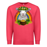 Cardinal st patricks day baby sheep shamrocks gold rainbow Premium Sweatshirt - RanaPortraitStore