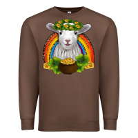 Chestnut st patricks day baby sheep shamrocks gold rainbow Premium Sweatshirt - RanaPortraitStore
