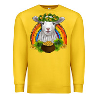 Lemon st patricks day baby sheep shamrocks gold rainbow Premium Sweatshirt - RanaPortraitStore