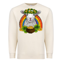 Sandshell st patricks day baby sheep shamrocks gold rainbow Premium Sweatshirt - RanaPortraitStore