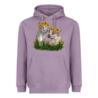 Lavender baby goats Heavyweight Hoodie - RanaPortraitStore