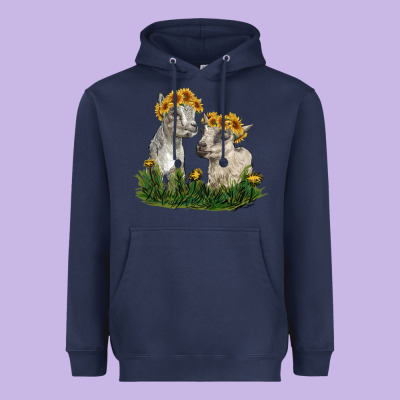 Heavyweight Hoodie baby goats