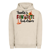 Pigment French Oak santa's favorite bus driver Urban Hoodie - AdoDesignShop