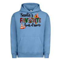 Pigment Pebble Blue santa's favorite bus driver Urban Hoodie - AdoDesignShop