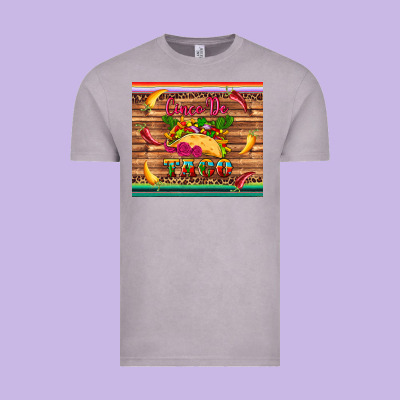 Cinco De Taco Paper Serape Leopard Wooden Vintage Tee Designed By Artiststas