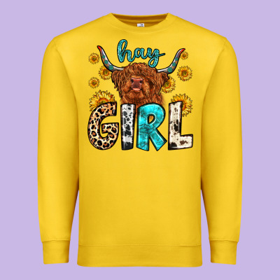 Hay Girl Premium Sweatshirt Designed By Zillion Design Studio
