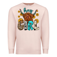 Pale Pink hay girl Premium Sweatshirt - Zillion Design Studio