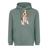 Sage beagle Heavyweight Hoodie - RanaPortraitStore