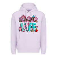 Lilac teacher life Premium Hoodie - AdoDesignShop